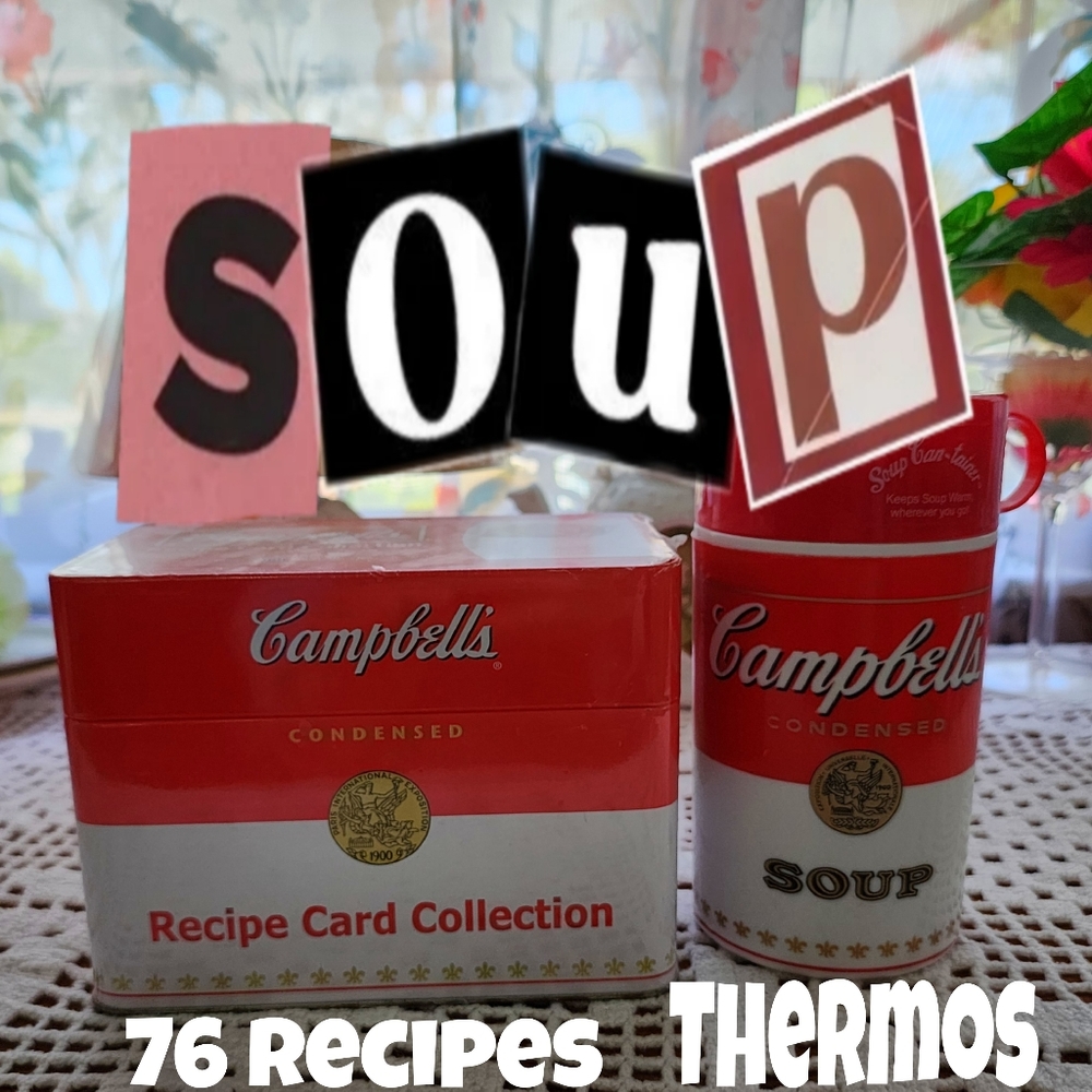 Campbell's Soup Thermos and Recipe Set